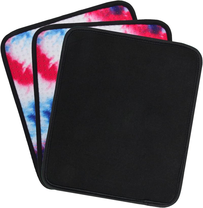Anglekai 3 Pack Bowling Ball Towels, 10" x 8" Microfiber Bowling Shammy Accessories with Easy-Grip Dots Non-Slip (Colorful) - Image 1